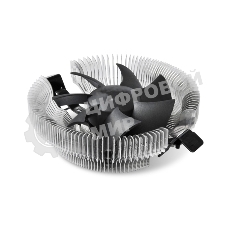 Кулер для процессора Crown CM-80 v2 серебристый/черный, 75 мм, алюминий, 2200 об/мин, 22 дБ, 3 pin, 65 Вт, 42 мм