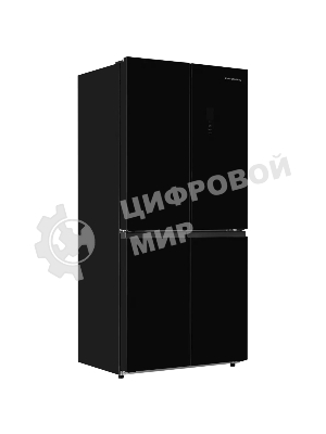Холодильник Kuppersberg NFFD 186 BG черное стекло трехкамерный 303/172л морозилка сбоку, No Frost, Side by Side