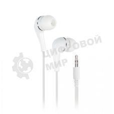 Проводные наушники Smartbuy A4 белый, внутриканальные, Jack 3.5 мм, микрофон на проводе
