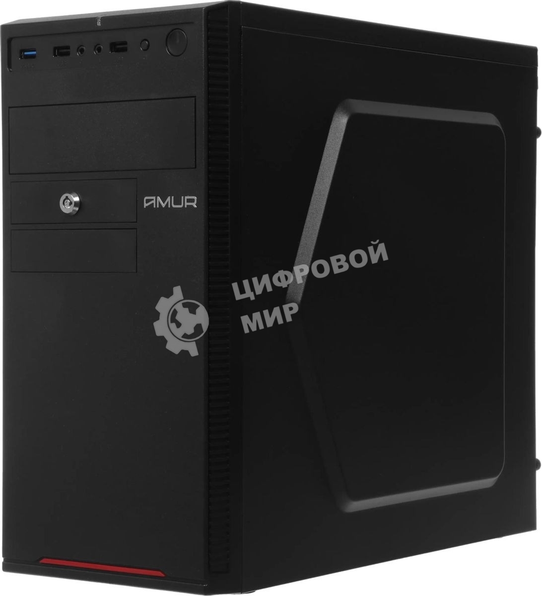 Компьютер Amur Нарвал B7I21 MT i3 12100 (3.3) 16Gb SSD 256Gb UHDG 730 FreeDOS GbitEth 400W мышь клавиатура черный (RUS) (2147002)