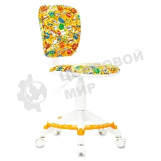 Кресло Бюрократ CH-W204/F оранжевый, ткань, 120 кг, подставка для ног