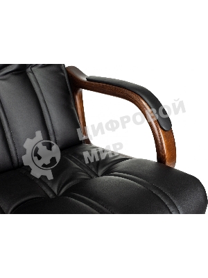 Кресло Бюрократ T-9932W-LOW-Eco черный, экокожа