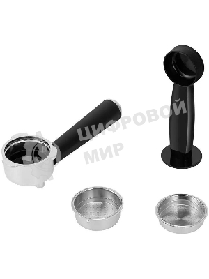 Кофеварка рожковая Kitfort КТ-7693 1350Вт нержавеющая сталь/черный