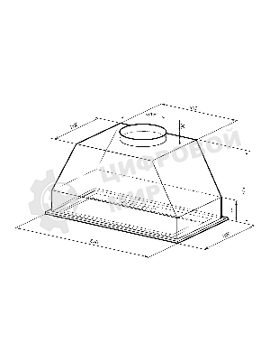 Вытяжка встраиваемая LEX Hyper 900 GS Inverter BL черный, 70 см, 850 куб. м/ч, 44 дБ