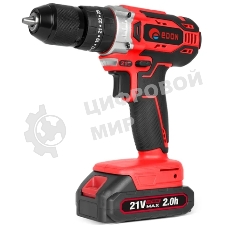 Дрель-шуруповерт Edon UAD-21A, 21 В, 2 Ач, 28 Нм, бесщеточный