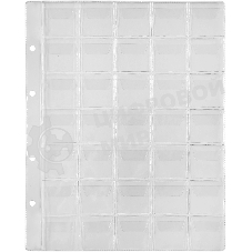 Файлы Silwerhof Create пвх 130мкм (упаковка: 5шт) для монет (35 ячеек)