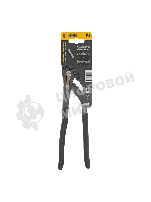 Клещи переставные Denzel кнопочный механизм, обливные рукоятки, сантехнические, 250 мм