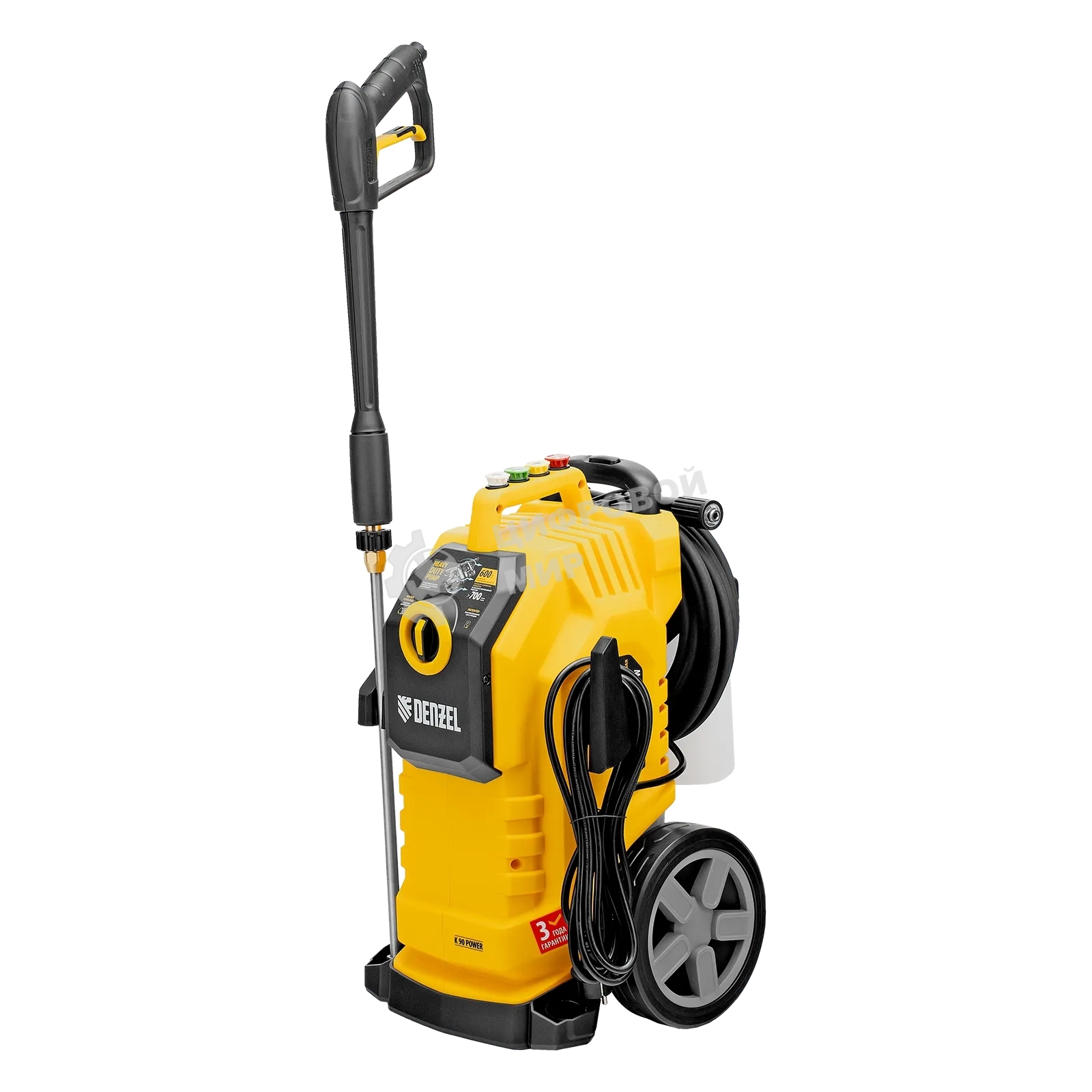 Мойка высокого давления Denzel K 90 Power, 3100 Вт, 220 бар, 600 л/ч, асинх. двиг.