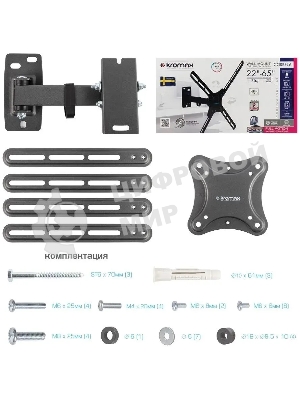 Кронштейн для телевизора Kromax CORBEL-6 черный, 22