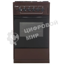 Плита комбинированная Лысьва ЭГ 401-2у коричневый, конфорок 4 шт, духовка 57 л, 50 см x 84 см x 60 см