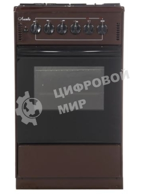 Плита комбинированная Лысьва ЭГ 401-2у коричневый, конфорок 4 шт, духовка 57 л, 50 см x 84 см x 60 см