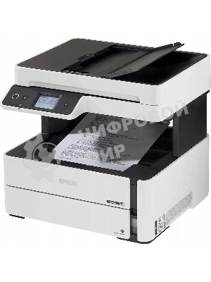 МФУ струйный Epson M3170 (C11CG92501), A4, ч/б, печ. до 39 стр/мин., 2400 x 1200 dpi (печать) 1200x2400dpi (скан.), USB, RJ-45, Wi-Fi, Air Print