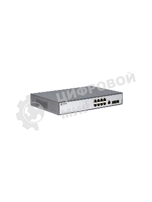 Коммутатор Managed L2 Switch 8x1000Base-T, 2x1000Base-X SFP, RJ45 Console, 19