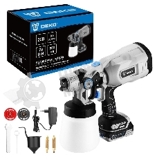 Краскопульт электрический аккумуляторный DEKO SG20DK Max, 20В, 800 мл, 1x3.0А·ч 083-1135