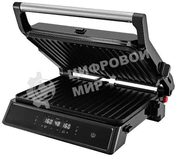 Гриль электрический Kitfort КТ-3682 2000Вт черный/серебристый
