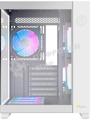 Компьютерный корпус Ocypus Iota C70 WH ARGb ATX/win/белый/6 ARGb fans/no PSU/Tempered Glass