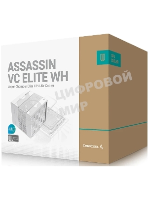 Устройство охлаждения(кулер) Deepcool Assassin VC Elite Wh Soc-AM5/AM4/1200/2066/1700/1851 белый 4-pin 22.6-29.3dB Al+Cu 300W 1772gr Ret (R-ASN4-WHNVNN-GJD)