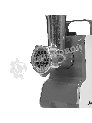Мясорубка электрическая АКСИНЬЯ КС-2007С белый, 2000 Вт, 2.0 кг/мин, реверс, защита от перегрузки, насадки - 5