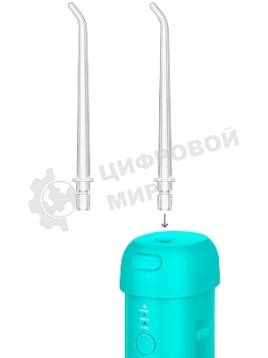 Ирригатор Kitfort КТ-2988 портатив. 2насад. белый/бирюзовый