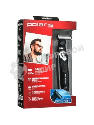 Машинка для стрижки Polaris PHC 0202R черный/серебристый