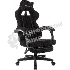 Кресло Knight Lord/F черный, экокожа, 120 кг, механизм качания, подставка для ног