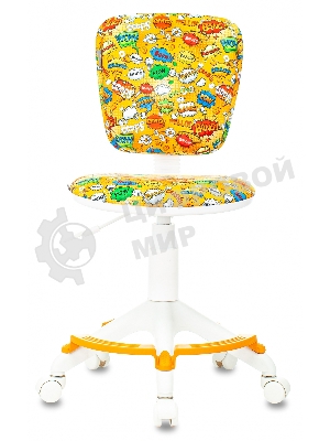 Кресло Бюрократ CH-W204/F оранжевый, ткань, 120 кг, подставка для ног