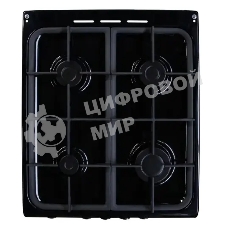 Плита газовая De Luxe 506040.24Г ЧР-001 черный, конфорок 4 шт, духовка 54 л, 50 см x 85 см x 60 см