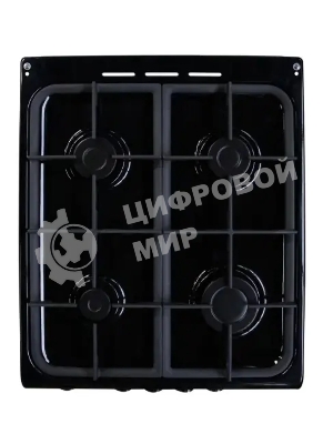 Плита газовая De Luxe 506040.24Г ЧР-001 черный, конфорок 4 шт, духовка 54 л, 50 см x 85 см x 60 см