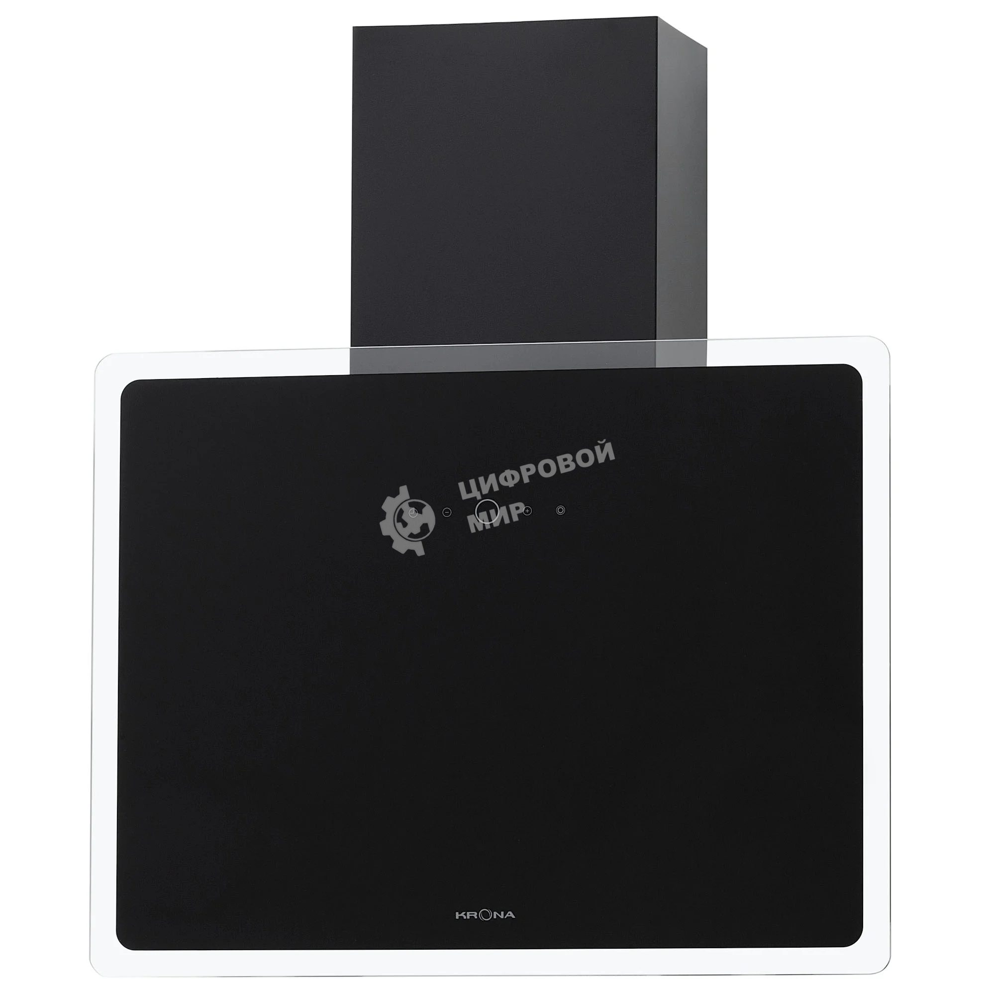 Вытяжка кухонная вертикальная Krona AURA 600 FRAME BLACK S черный с прозрачным кантом