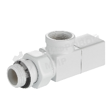 Набор дизайн-вентилей Royal Thermo CUBE, осевой (белый) 1/2