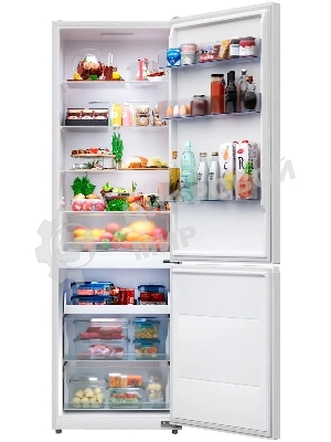 Холодильник LEX LKB185WGIDMax белый стекло двухкамерный 267/142л морозилка снизу, No Frost