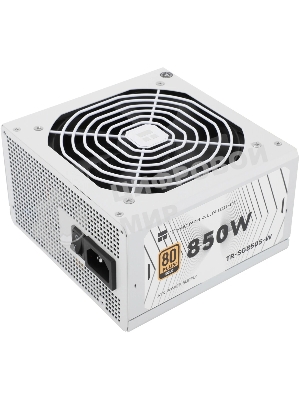 Блок питания Thermalright, 850W 80+ Gold (ATX, 3.1, PCIe 5.1, Non-modular, 1x24(20+4)pin, 1xCPU 8(4+4)pin, 2xPCIe*2 8(6+2)pin, 5xSATA3, 1x12+4pin (12VHPWR PCIe 5.1 12+4pin 600mm), 3xMOLEX4pin, Active, 120x120мм, 150x140x86mm, APFC, white)