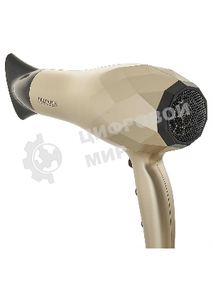 Фен DELTA LUX DL-0941 золотой/черный, 2200 Вт, ионизация
