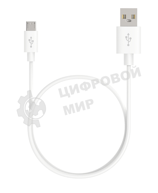 Кабель Maxvi MC-01 plus white USB-A - microUSB, 2A ток макс. нагрузки 2А, макс. напряжение 5V; стандарт USB 2.0; длина 1.2м, материал PVC, белый