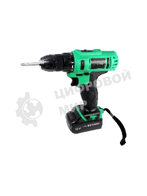 Дрель-шуруповерт Zitrek Greenpower 12-Li 063-4074, 12 В, 1,5 Ач, 32 Нм, щеточный