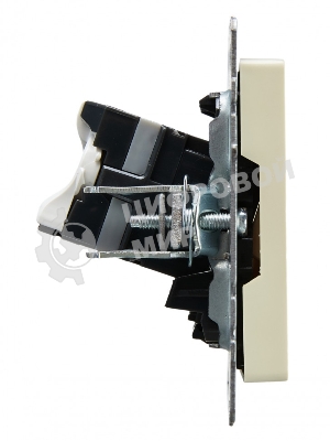 Розетка компьютерная двойная IEK BRITE РК10-2-БрКр (BR-K20-1-K10) СП RJ45 кат.5E бежевый