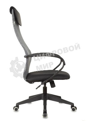 Кресло Бюрократ CH-607 TW-04 Neo Black темно-серый, сетка, подголовник
