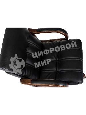 Кресло Бюрократ T-9932W-LOW-Eco черный, экокожа