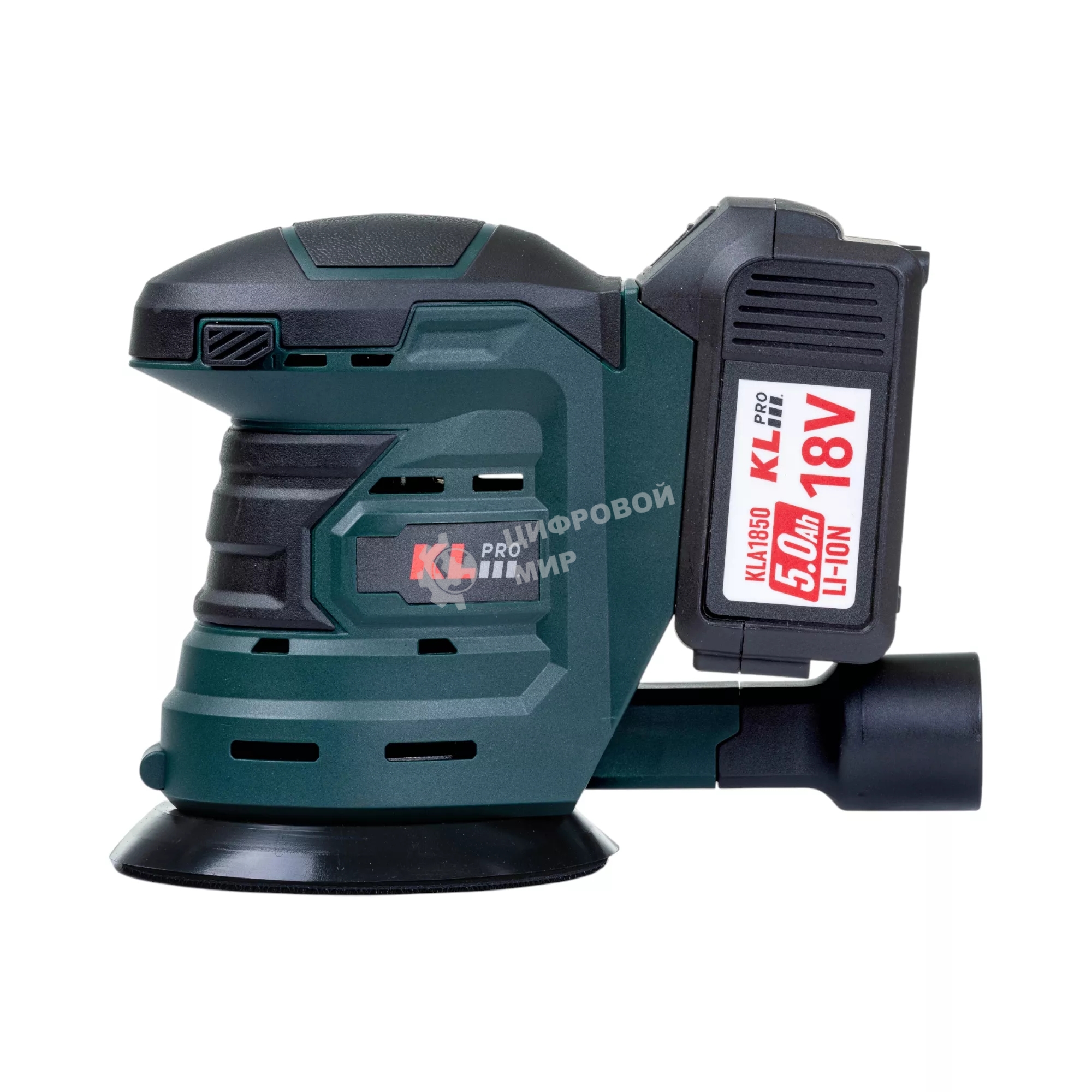 Эксцентриковая шлифовальная машина аккумуляторная KLPRO KLEZ18-50 (18В, Li-ion-2шт, 5.0А·ч, ЗУ 4,5А)