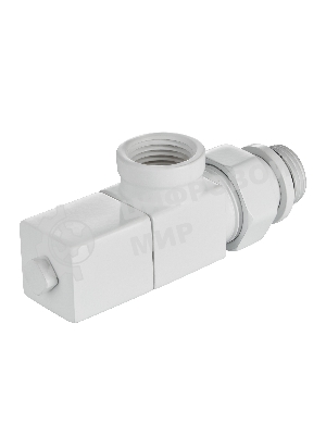 Набор дизайн-вентилей Royal Thermo CUBE, осевой (белый) 1/2