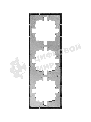 Рамка 3-мест. горизонт. ZIMA серый матовый LEZARD 704-7400-148
