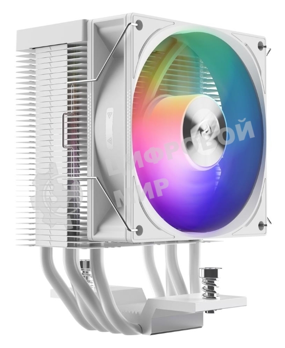 Кулер PCCooler R400 ARGb белый 92мм алюминий+медь 2200rpm 30db 4-pin 180W 133мм