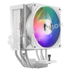 Кулер PCCooler R400 ARGb белый 92мм алюминий+медь 2200rpm 30db 4-pin 180W 133мм