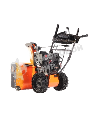 Снегоуборщик PATRIOT PRO 11 KX (коммунально-хозяйственный); 11 л.с., усиленный редуктор, безвоздушные колеса WE3, антиадгезионное покрытие ковша и желоба.