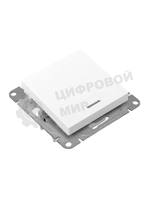 Механизм выключателя EKF UP1-SWW-14 одноклавишный, с подсветкой, белый Эпика