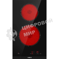Варочная панель Gorenje ECT321BCSC, конфорок: 2 шт., стеклокерамика, независимая, черный