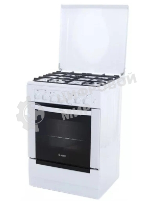 Плита комбинированная Gefest ПГЭ 6102-02 0300 белый, конфорок 4 шт, духовка 55 л, 60 см x 85 см x 60 см