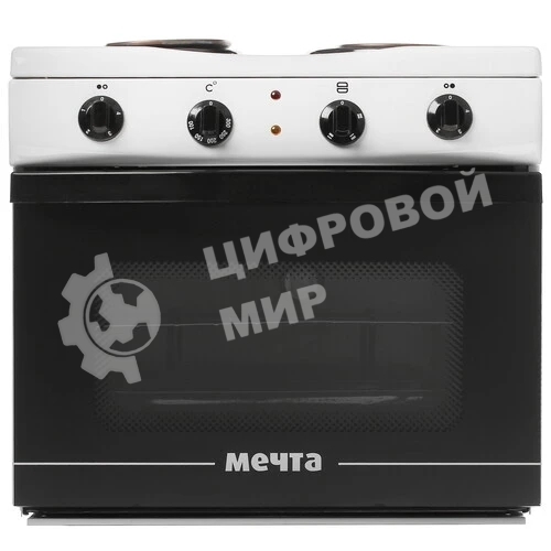 Плита электрическая Мечта 15М белый, конфорок 2 шт, духовка 25 л, 50 см x 47 см x 43 см