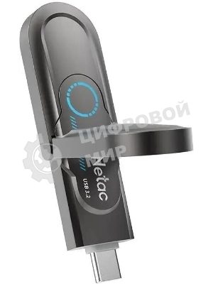 Флешка USB Netac US9 (NT03US9C-512G-32TA), 512Gb, USB 3.2 Gen2 Type-A/USB Type-C, R/W 1000/900, серебристый