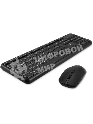 Комплект клавиатура+мышь Oklick S277W беспроводной, USB, 1600 DPI, чёрный